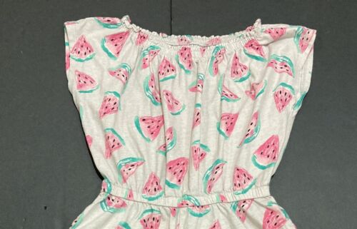 Girl's Old Navy Light Gray Watermelon Romper Size 8 EUC - Picture 2 of 3