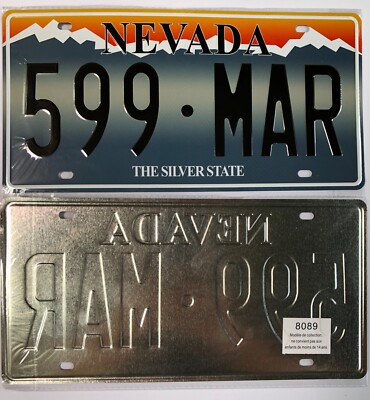 USA Nummernschild Replik metall 30x15cm Nevada State License plate 8089