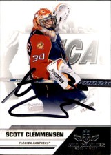 Scott Clemmensen Signed Auto 2010-11 Panini All Goalies card Florida Panthers