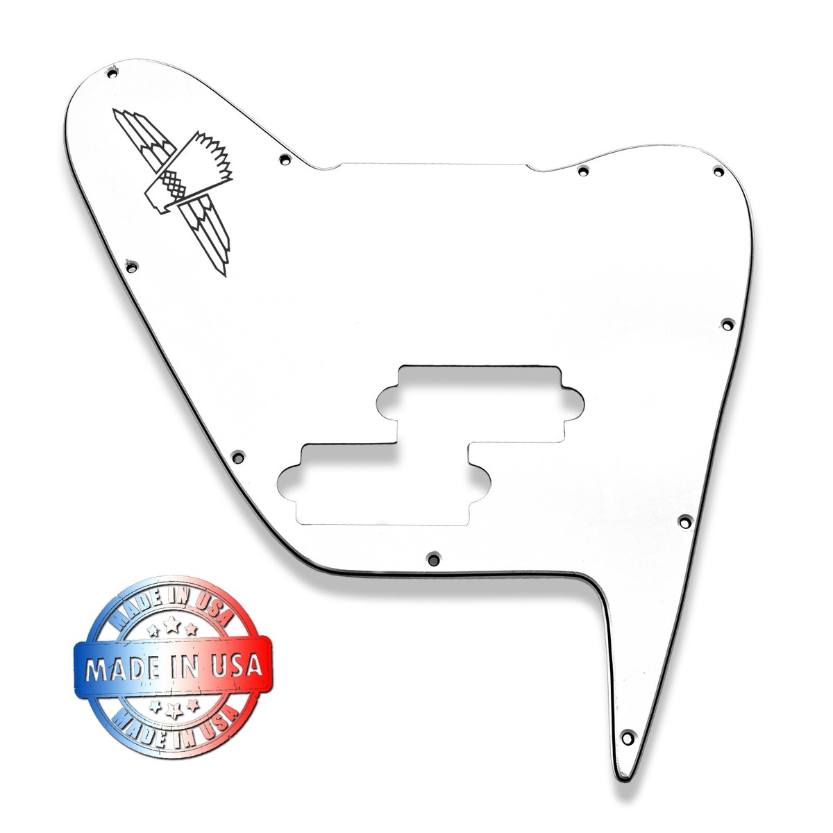 3 Ply White Pickguard for Epiphone Non Reverse Thunderbird Bass