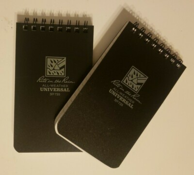 Rite In The Rain All-Weather Universal Spiral Notebook Black 2-Pack