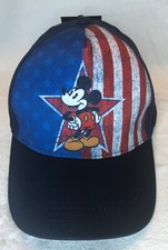 Disney Mickey Mouse American Flag Stars And Stripes Hat Cap Snapback NEW 