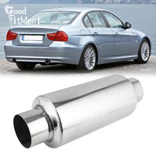 For 3 Series F30 E90 E92 2.5" In/Out Exhaust Muffler Resonator Deep Tone - 12"
