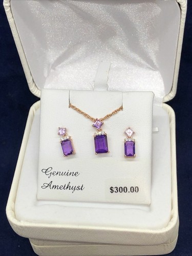Sterling Silver Amethyst Necklace 