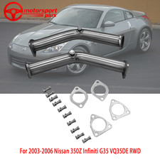 SS Exhaust Tube Exhaust Pipes Fit 2003-2007 Nissan 350Z Infiniti G35 3.5L V6