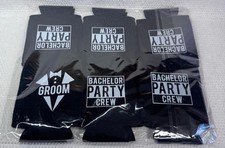 Groom and Bachelor Party Crew Squad Bachelor Party Can Coolers, Set of 12