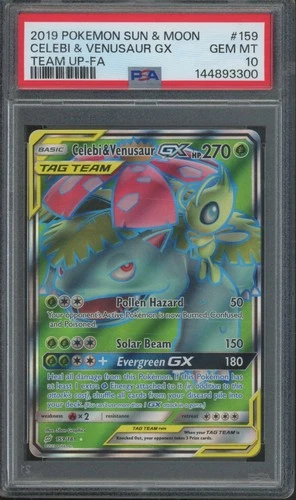 2019 Pokemon Sun & Moon Team Up #159 Celebi Venusaur GX Gem Mint PSA 10