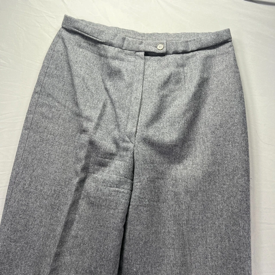 Terno calça pendleton vintage feminino 10 calças 28x30 lã virgem cinza EUA trabalho - Imagem 3 de 4