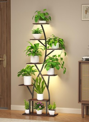 Plant Stand Indoor with Grow Lights 65 Tall Plant Shelf Corner Lighted Plant  ... | eBay