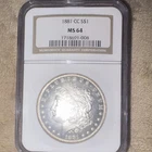 Morgan Dollar 1881 Carson City MS 64 NGC Uncirculated Silver KM#110 1718691-008