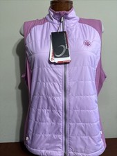 ZERO RESTRICTION WOMEN'S TESS VEST XL FULL ZIP LILAC QUARTZ GOLF NEW NWT
