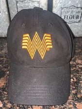 Whataburger Adult Cap One Size Employee Black Hat Adjustable workwear