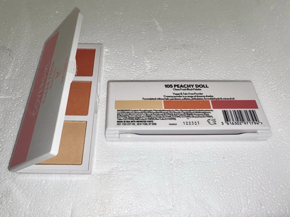 2 PACK - CoverGirl Clean Fresh Blush Palette - PEACHY DOLL - NIB - #105 - Image 3 of 3