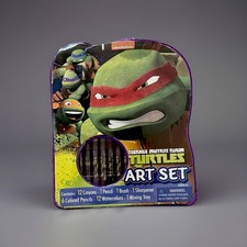 Teenage Mutant Ninja Turtles School Set W/ Paint Pencils Crayons Unused Open Box
