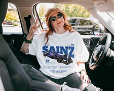 Carlos Sainz Williams Vintage T-Shirt White Unisex S-5XL Formula 1 Racing