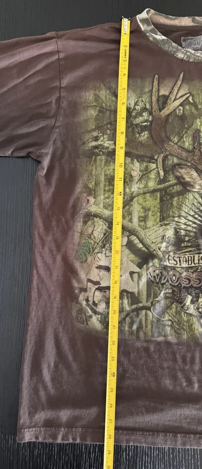 Mossy Oak Vtg 80s 90s Camo Long Sleeve Henley Shirt Lightweight Men’s Large - Image 3 of 4