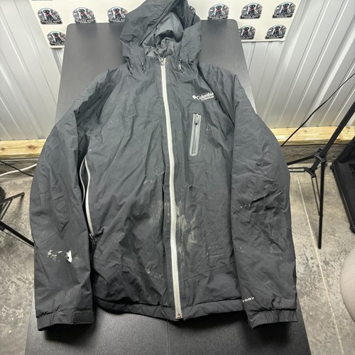 Columbia Titanium Omni-Heat Jacket Men’s XL Black Hooded Insulated Ski Coat READ