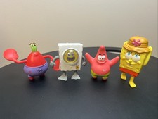 Bob Esponja Lote De 4 Con Mr. Cangrejo Y Patrick Burger King 2011 Ediciones Estado
