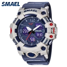 SMAEL Men Watches Military Digital Sports Wristwatch Student Gifts LED Stopwatch