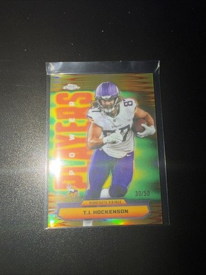 2025 Topps Chrome Football T.J Hockeson /50 Gold Power Players