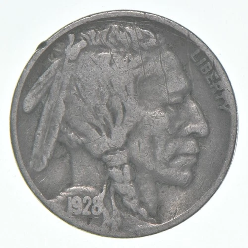 1928-S Indian Head Buffalo Nickel Average Circ *3346