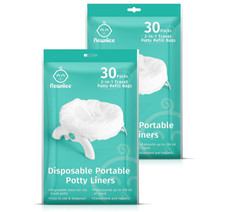 60pcs Disposable Potty Liners with 200ML Pads, Travel Bags for Toddlers