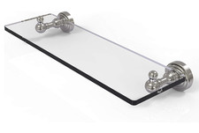 Allied Brass Glass Shelf WP-1/16 Waverly Place 16 Inch Satin Nickel