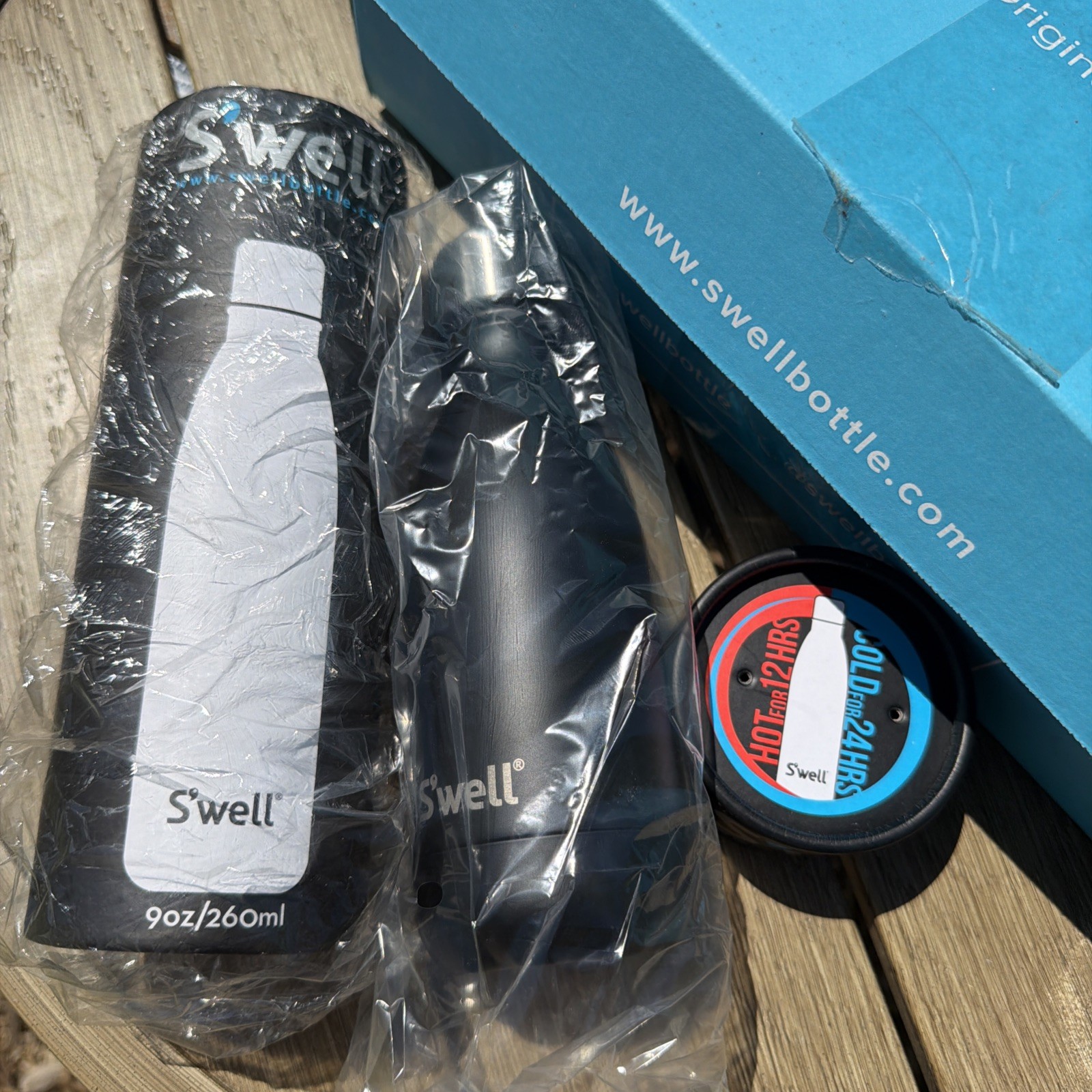 Swell 9 Oz. Black Water Bottle