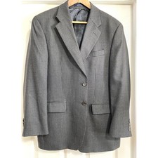 Lauren Ralph Lauren Mens 40R Grey Houndstooth Wool Blazer Sport Coat 2-Button