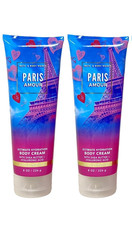  2 Pack Bath  Body Works PARIS AMOUR Body Cream FREE SHIP New Tulip Apple