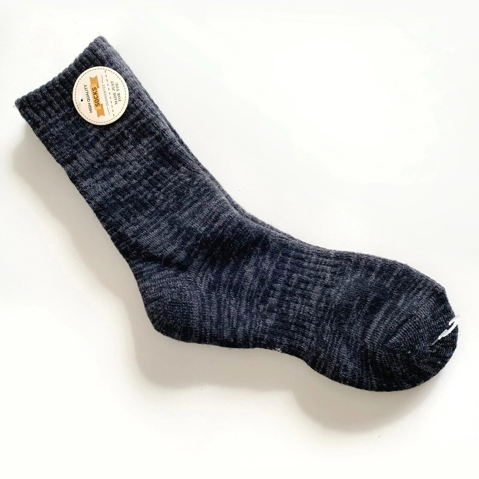 NWT Irish 100% Natural Undyed Wool Crew Socks Dark Gray NWT High Quality