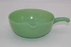 VINTAGE HOCKING FIRE KING JADITE GREEN GLASS SINGLE SPOUT HANDLED SKILLET BOWL