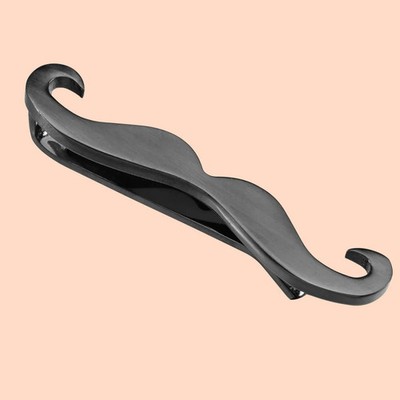 18K Black Gold Over Beard Tie Bar Clip For Men Groom or Bride,Boyfriend,Husband