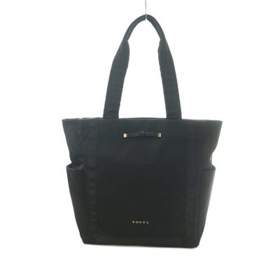 TOCCA Tote Bag Nylon Black Ribbon Ladies Shoulder Bag