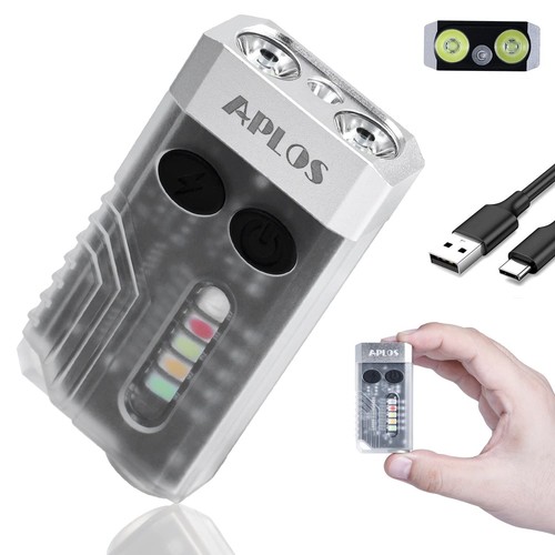 L02 1000 Lumens Rechargeable Mini EDC Flashlight, 365nm UV Light, Multi-Color...