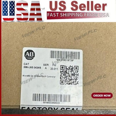 New Sealed 2080-L50E-24QWB Micro850 24 I/O EtherNet/IP Controller Allen-Bradley