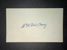 Bill Terry, SIGNED 3x5, Giants  HOF  (Died 1990) - JSA