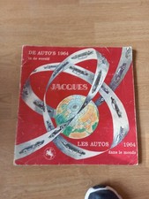Album Chromos Chocolats Jacques Autos du monde 1964 100% complet
