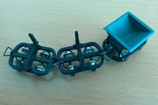 EGGER BAHN H0e 1 Kipplore (#201) + 2 Drehschemelwagen (#202) Feldbahn Waldbahn