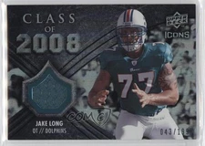 2008 Upper Deck Icons Class of Rainbow Jerseys /199 Jake Long #CO7 Rookie RC