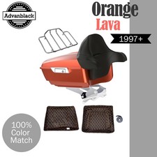 Orange Lava King Tour Trunk Pack For 97 Harley Street Road Flhr Flhxs Fltrx