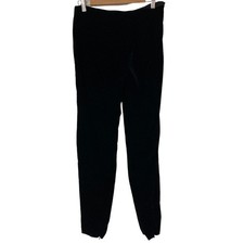 GIORGIO ARMANI stretch velvet slim pants, size 40, black Women USED