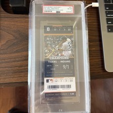 2013 Tigers vs Indians Ticket Jose Ramirez / Nick Castellanos MLB Debut PSA 8