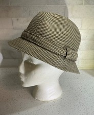 Country Gentleman Traveler Walking Hat Wool Size Medium Brown Tweed Made in USA