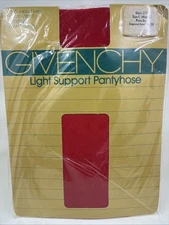 VTG 80s Givenchy Support Pantyhose Body Smoothers Paris Red Sz C Model L 1986