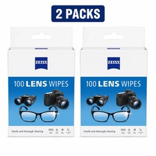 ZEISS Gentle and Thorough Cleaning Eyeglass Lens Cleaner Wipes, 100 Count 2 PACK