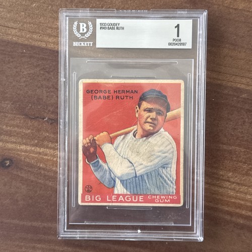 1933 Goudey Babe Ruth #149 CENTERED STRONG EYE APPEAL GOAT
