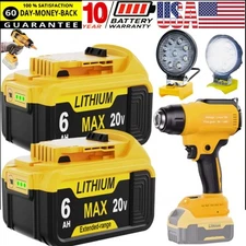 360W Heat Gun Hot Air Gun For Dewalt 20V 6.0/8.0AH Battery & 27W Cordless Light