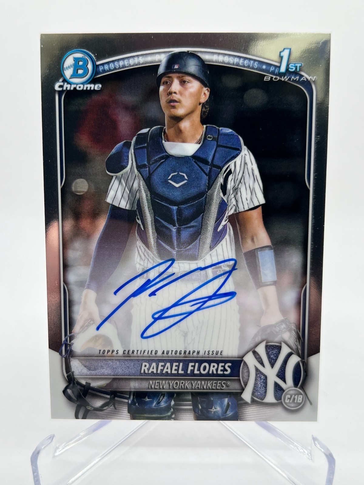 2025 BOWMAN RAFAEL FLORES 1ST AUTOGRAPH NO. CPA-RF YANKEES