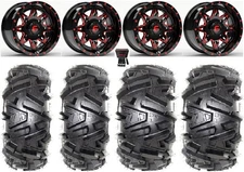 Fuel Lethal Red 14" Wheels 26" Moto MTC Tires Polaris RZR XP 1000 / PRO XP